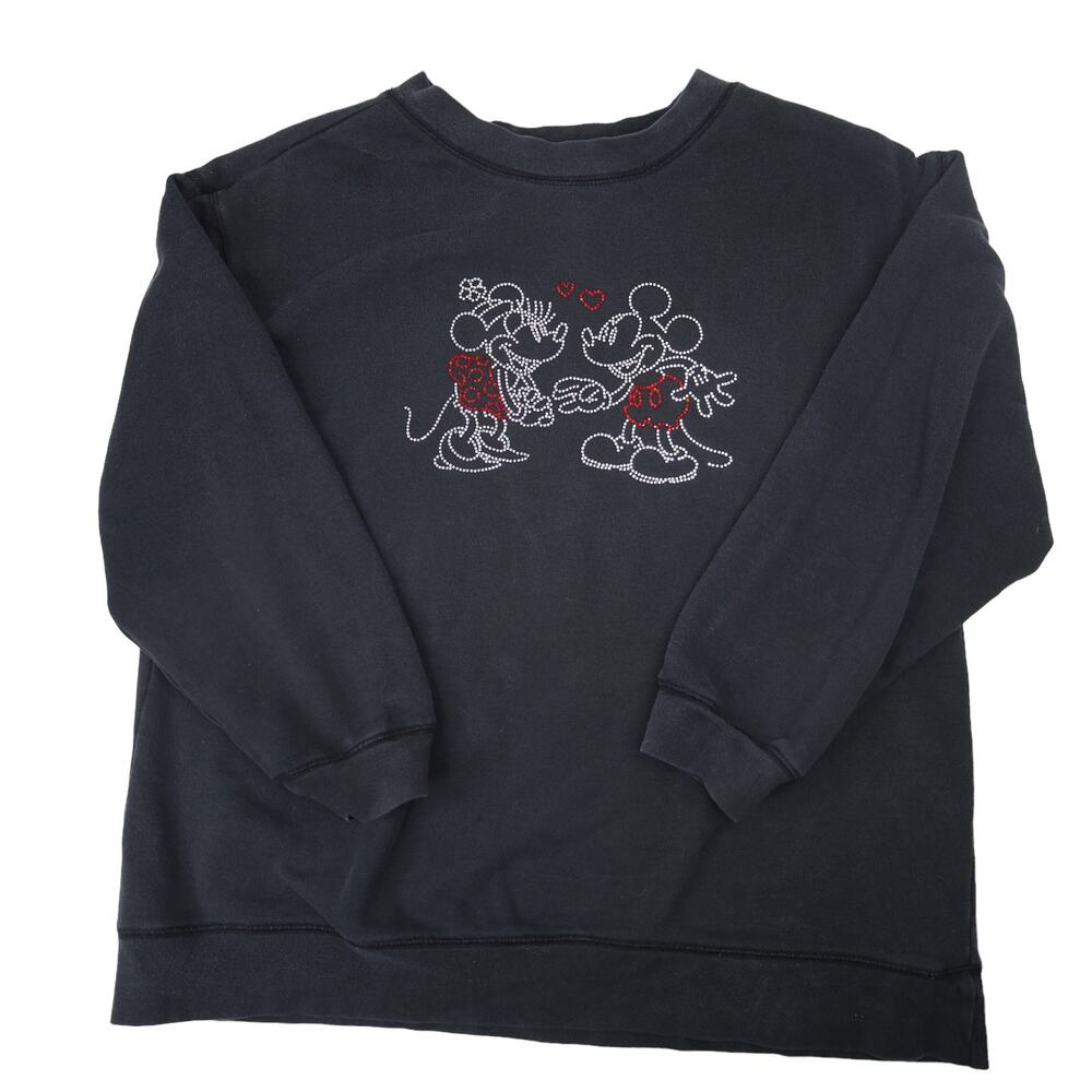 Vintage Disney Mickey and Minnie Mouse Rhinestone Sweatshirt